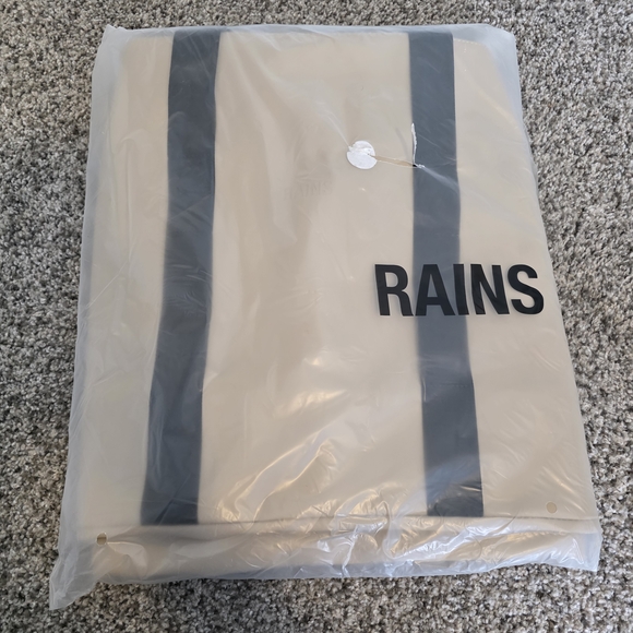 Rains Cream Duffel Bag with Black Straps - Picture 2 of 4